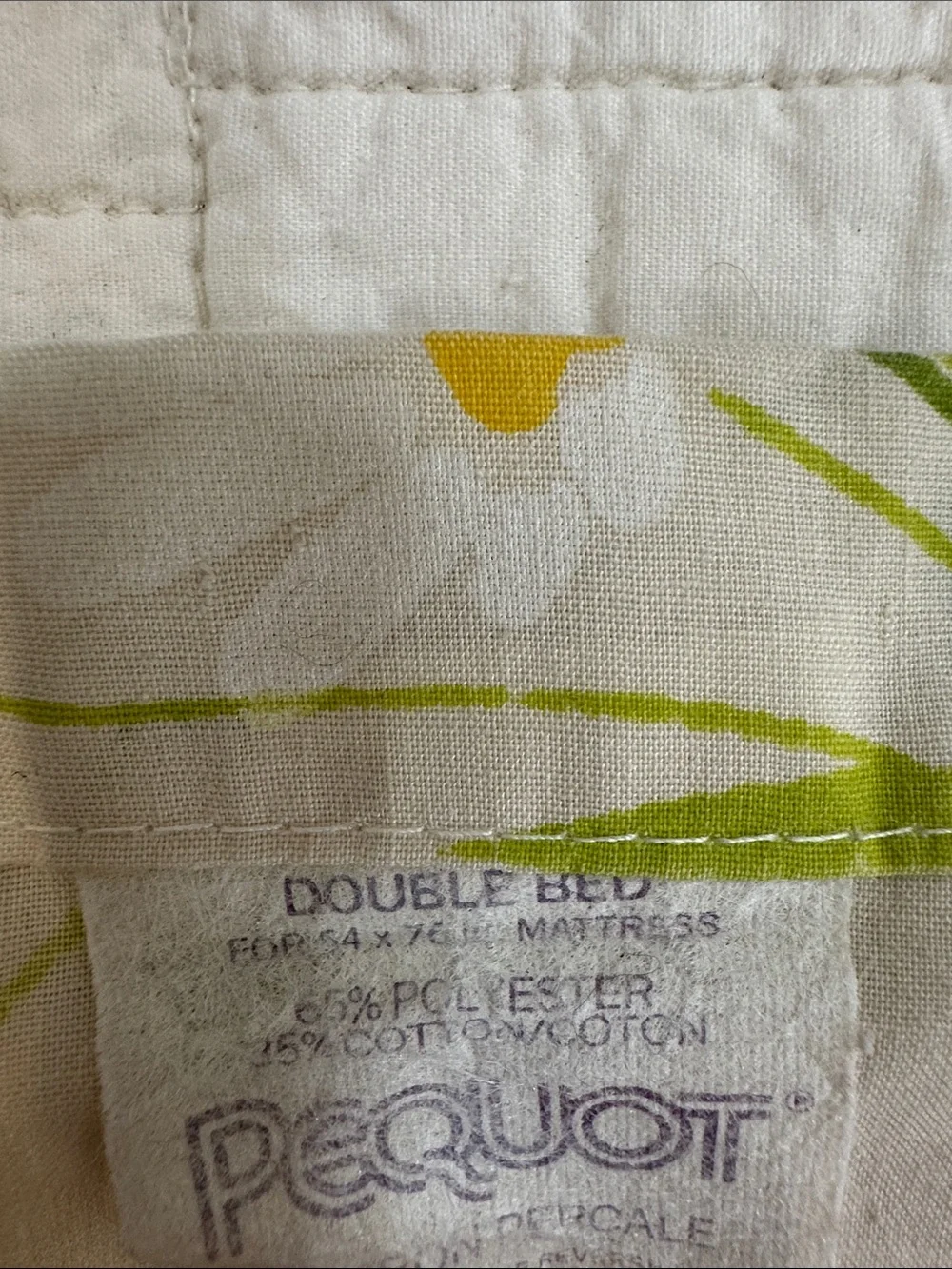 Vintage Daisy Floral Flat Sheet 54x76 Full Sized Cottagecore Grannycore Bedding